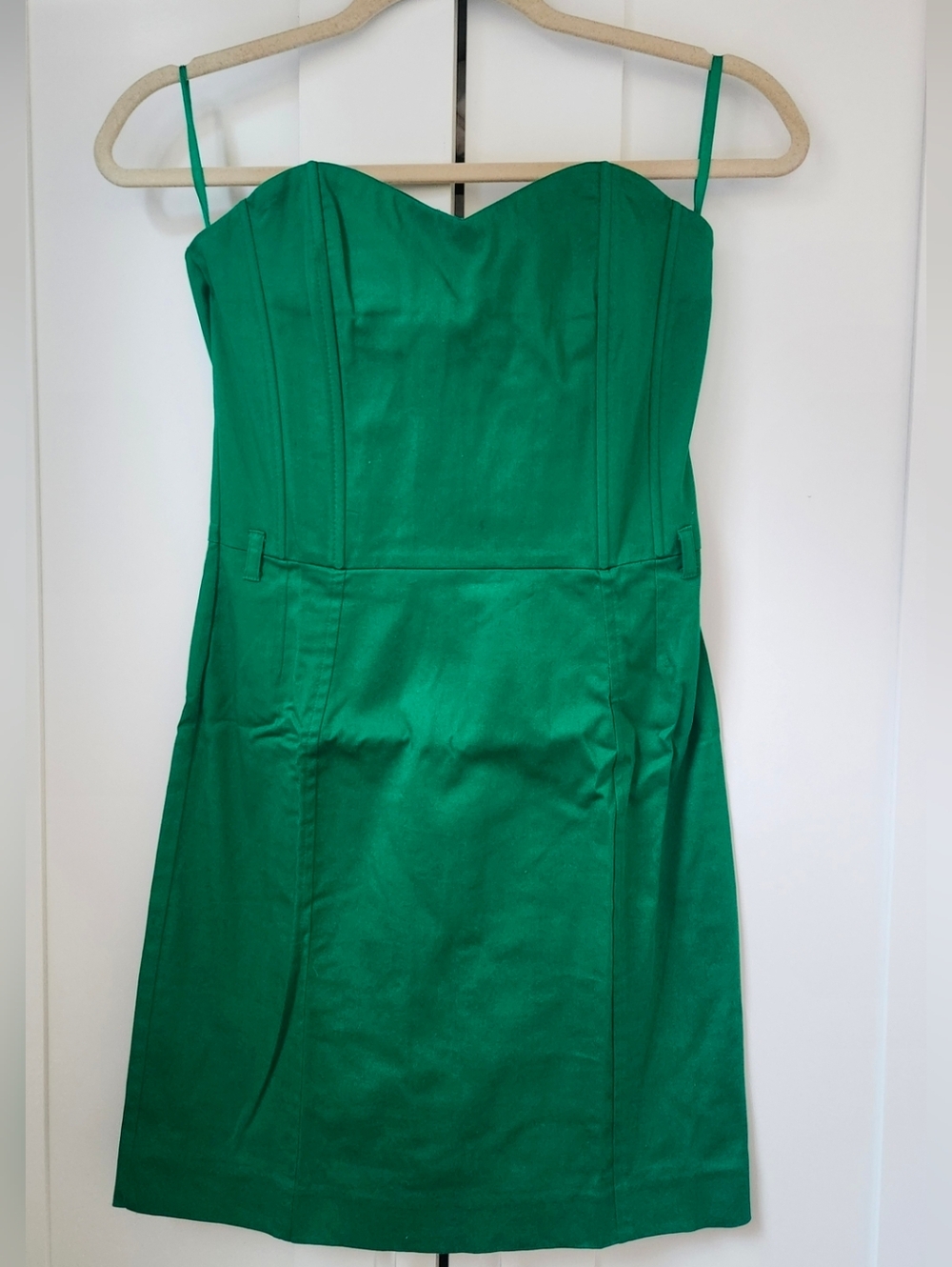 H&M Green Strapless Corset Dress NWT
